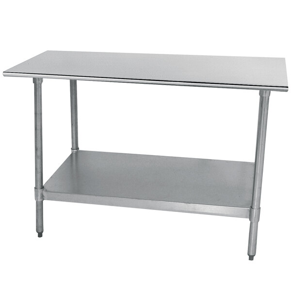 Advance Tabco TTS-305-X 30" x 60" 18 Gauge Stainless Steel Commercial Work Table with Undershelf