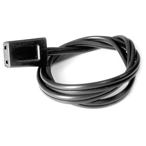 A black cable with a black connector plug.