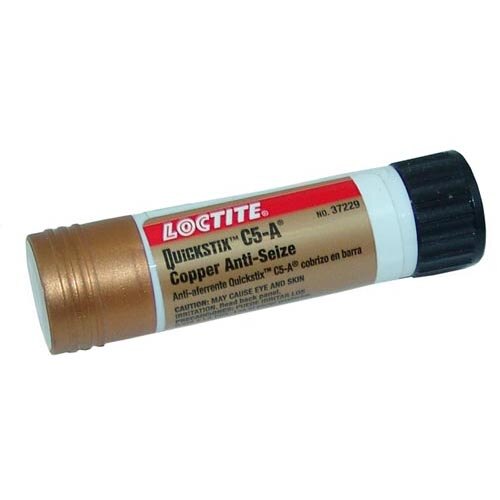 A tube of Loctite copper-based lubricant with a black and white label and cap.