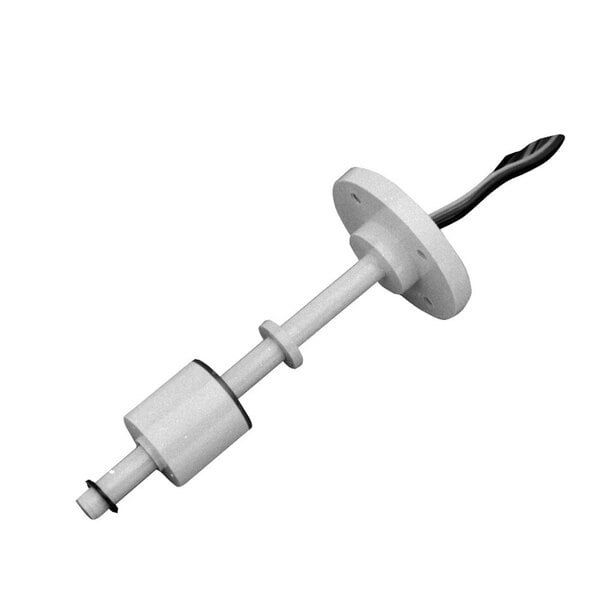 A white plastic float switch with a black end.