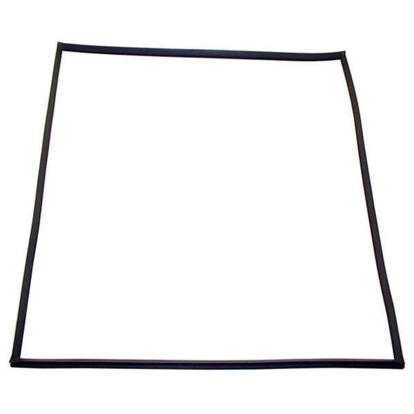 A black rectangular rubber door gasket on a white background.