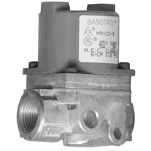 A close-up of a white label on a metal valve with the words "All Points 54-1067 Gas Solenoid Valve"