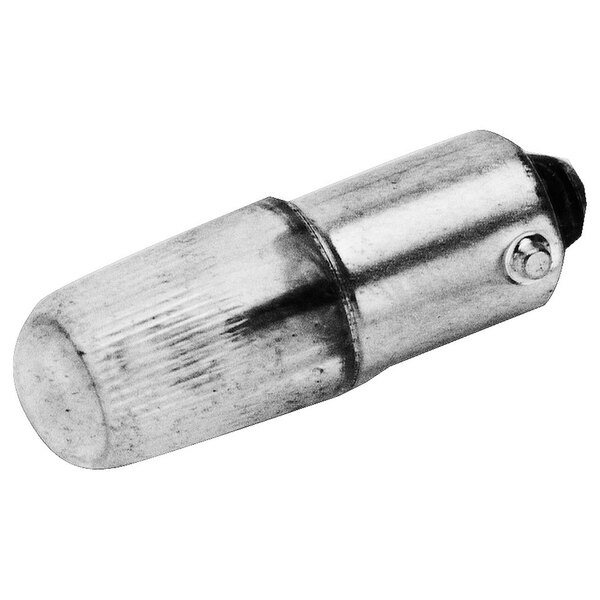 A silver metal screw on a metal object.