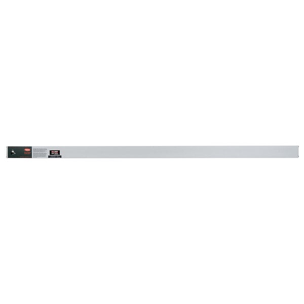 A white Hatco Glo-Ray infrared food warmer with a long rectangular shape.