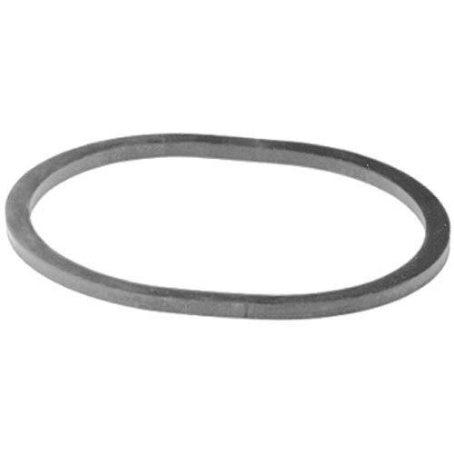 A grey rubber gasket with a hole in the center.