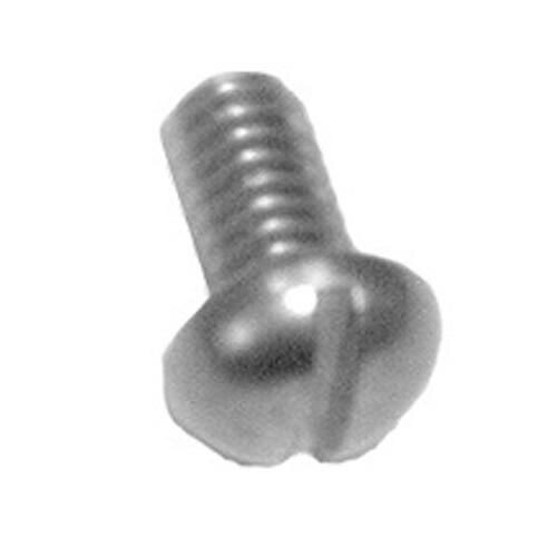 A close-up of a silver All Points slotted machine screw.