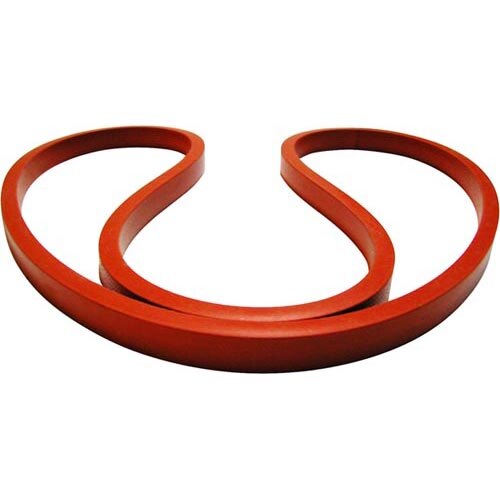 A pair of red silicone lid gaskets.