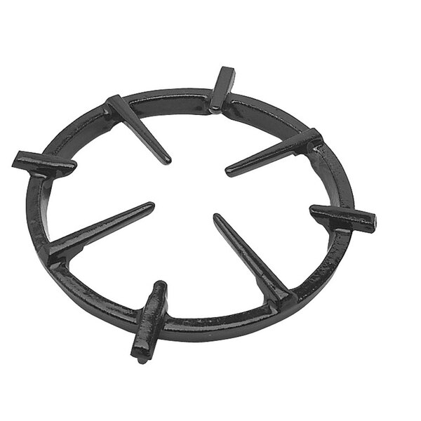 A black metal circular ring with spikes.