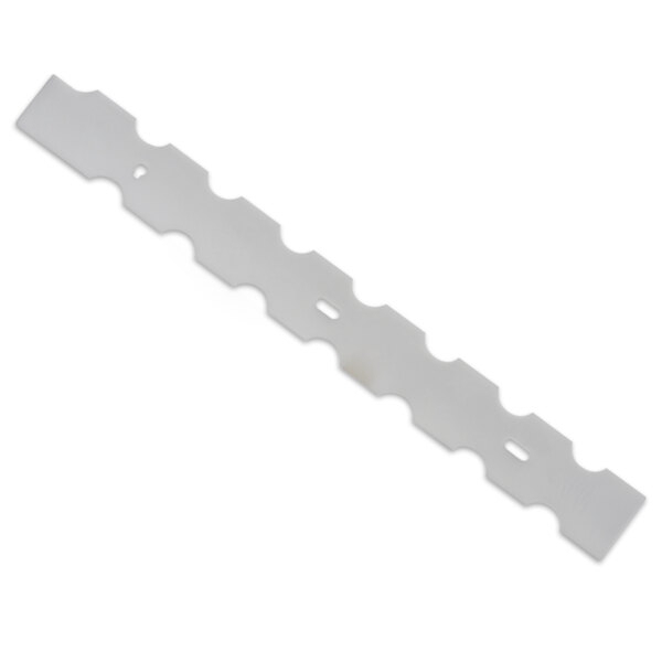 A white plastic blade with holes.