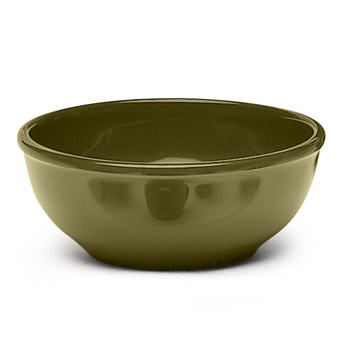 A green Elite Global Solutions melamine bowl on a white background.