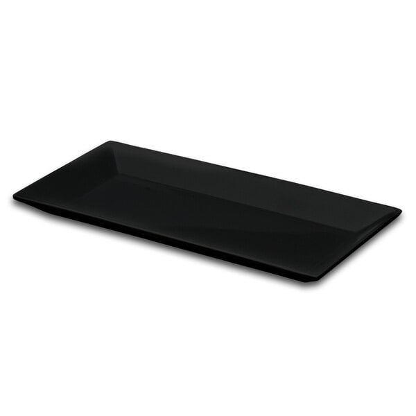 An Elite Global Solutions black rectangular plate.