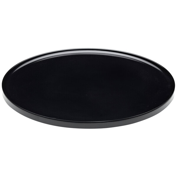 An Elite Global Solutions black round platter.