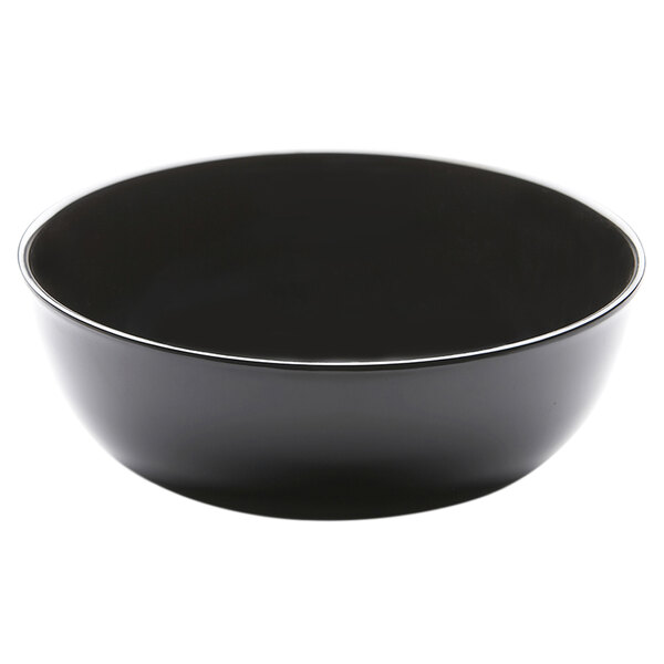 A black Elite Global Solutions large round bowl.