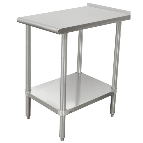 Advance Tabco TFMSU-180 Stainless Steel Equipment Filler Table with Adjustable Undershelf - 30" x 18"
