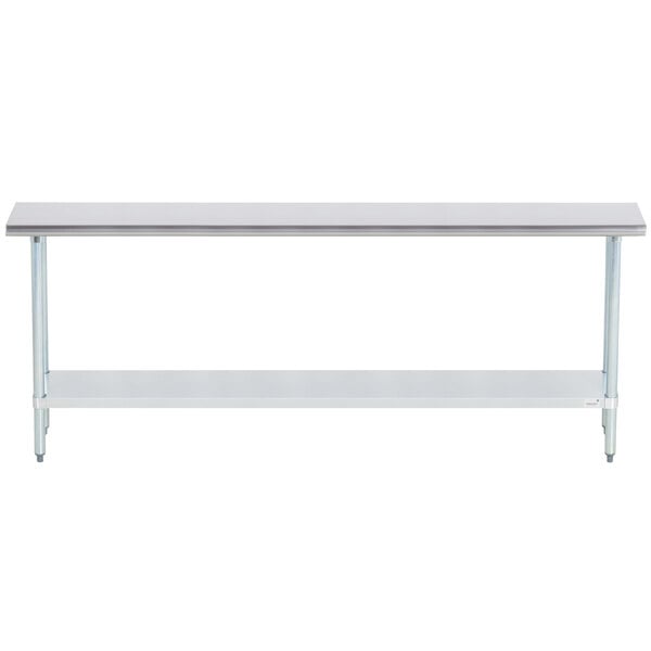 Advance Tabco ELAG-247-X 24" x 84" 16 Gauge Stainless Steel Work Table with Galvanized Undershelf