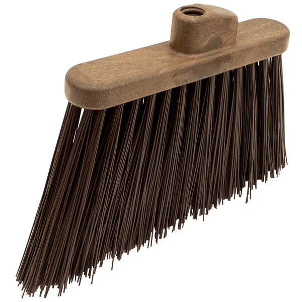 Carlisle 36868EC01 Duo-Sweep 12" Heavy Duty Angled Broom Head with Brown Unflagged Bristles