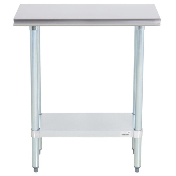 Advance Tabco ELAG-180-X 18" x 30" 16 Gauge Stainless Steel Work Table with Galvanized Undershelf
