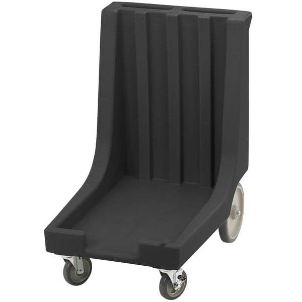Cambro CD1826HB110 Black Camdolly with Handle and Rear Easy Wheels for 18" x 26" Trays and UPC101 Ultra Pan Carriers