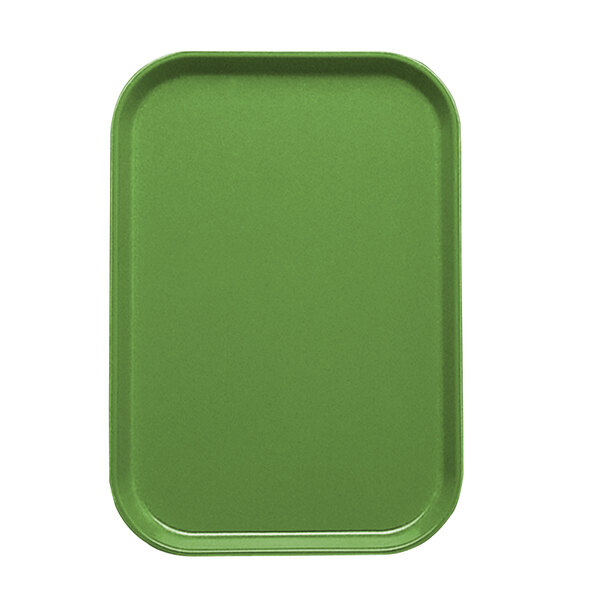A lime green Cambro tray insert on a white background.