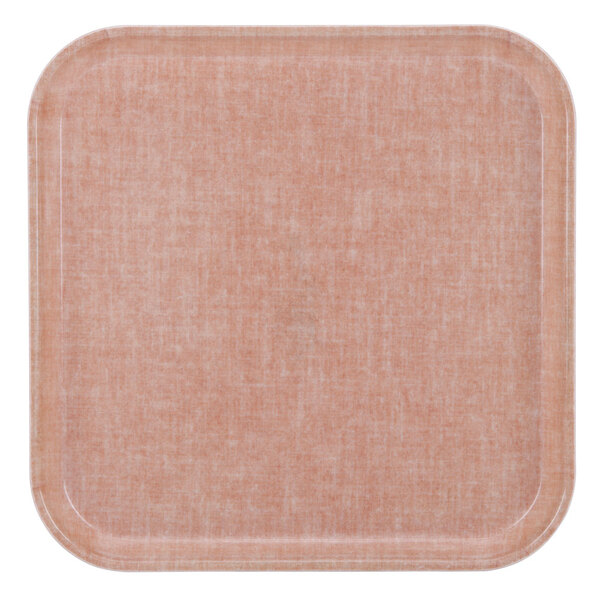 A square Cambro fiberglass tray with a linen finish.