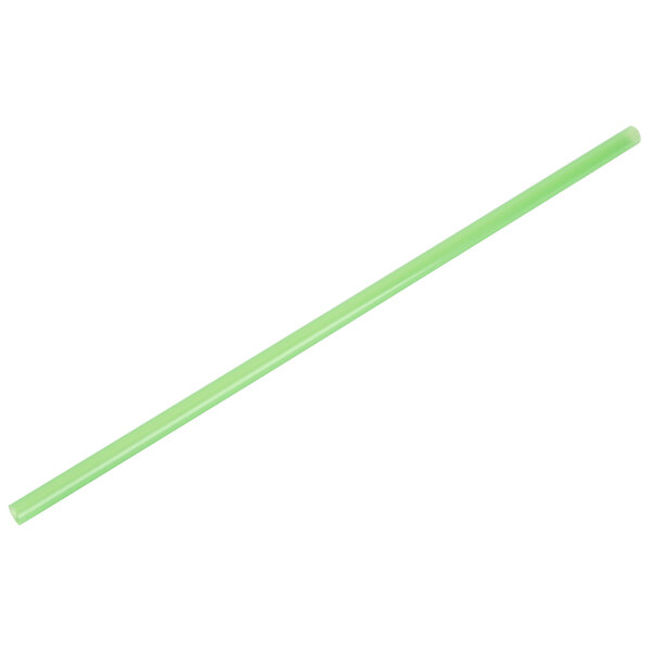 10" Green Unwrapped Straw - 10000/Case