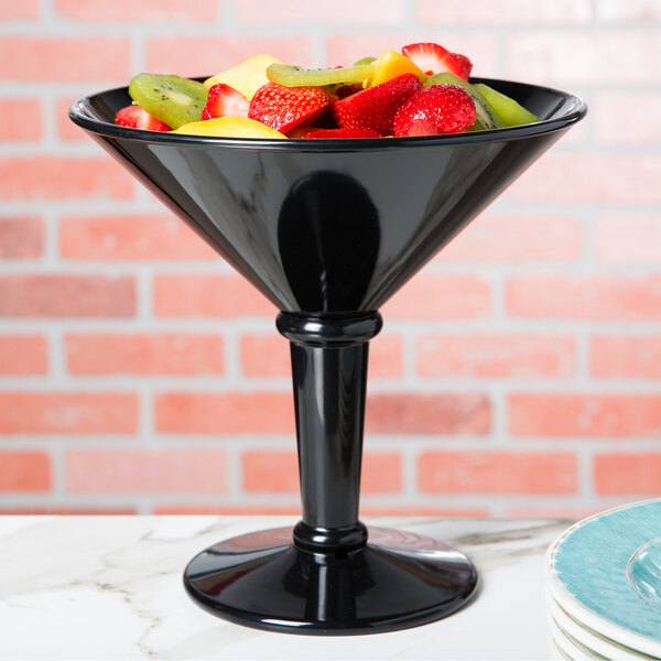 GET SW-1419-BK 48 oz. Black SAN Plastic Super Martini Glass - 3/Case