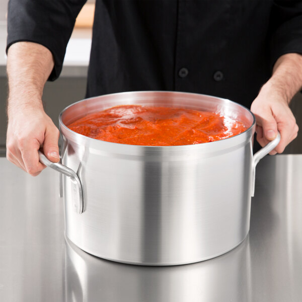 Vollrath Wear-Ever Classic Select 4.5 Qt. Aluminum Sauce Pan with Black  Silicone Handle 692145