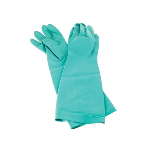 San Jamar Nitrile Green Small 19" 25 Mil Gloves with Flock Lining