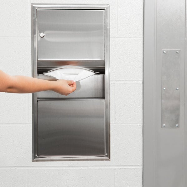 Bobrick B-369 ClassicSeries Recessed Paper Towel Dispenser / Waste Receptacle