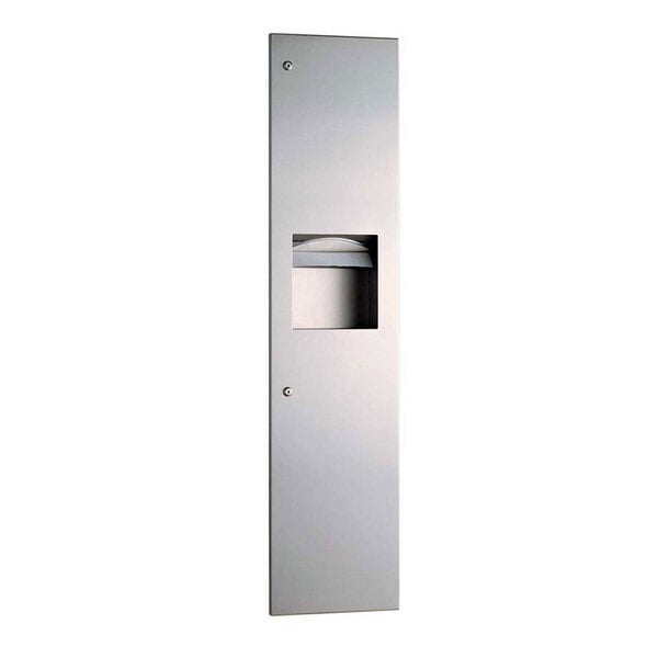 Bobrick B-3803 TrimLineSeries Recessed Rectangular Paper Towel Dispenser / Waste Receptacle
