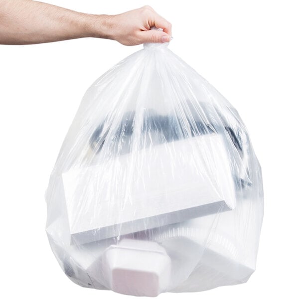 Berry AEP 333918C 33 Gallon 0.71 Mil 33" x 39" Low Density Medium Duty Clear Can Liner / Trash Bag - 200/Case