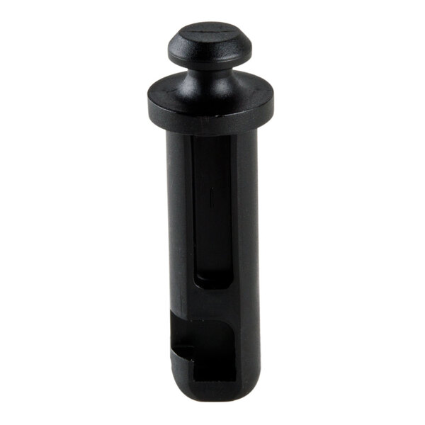 A black plastic cylinder with a round knob on the end.