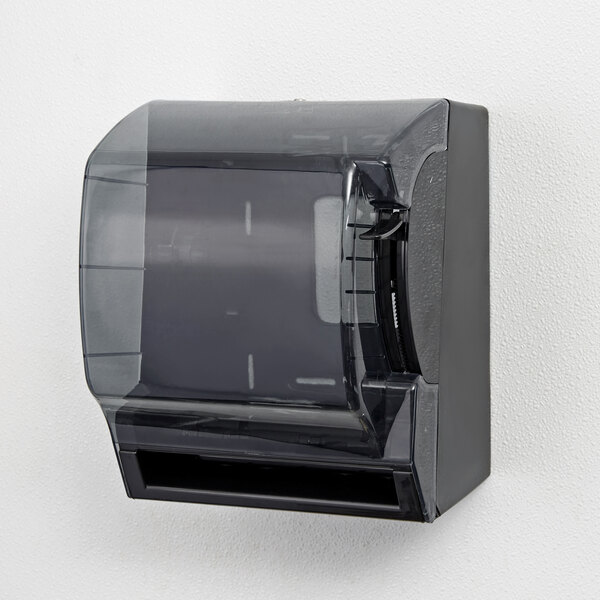 Black Roll Towel Dispenser with Lever