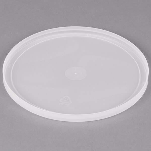 2 Qt. Microwavable Translucent Heavy Plastic Deli Lid 100/Case
