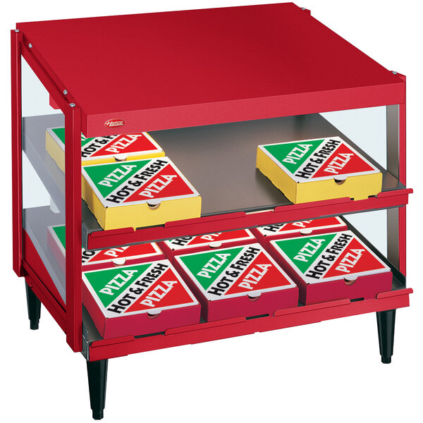 Hatco GRPWS-2418D Warm Red Glo-Ray 24" Double Shelf Pizza Warmer - 960W