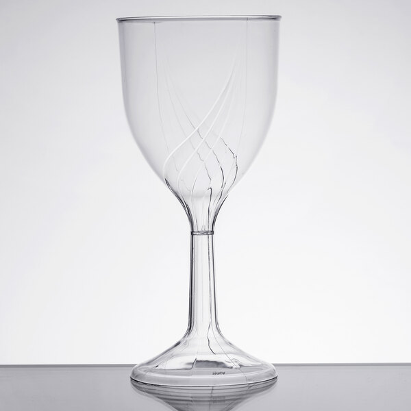 WNA Comet CWSWN6 6 oz. 1-Piece Clear Plastic Classicware Wine Glass - 100/Case
