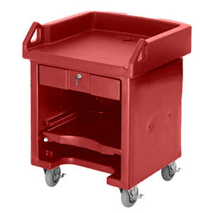 Cambro VCS158 Hot Red Versa Cart with Standard Casters