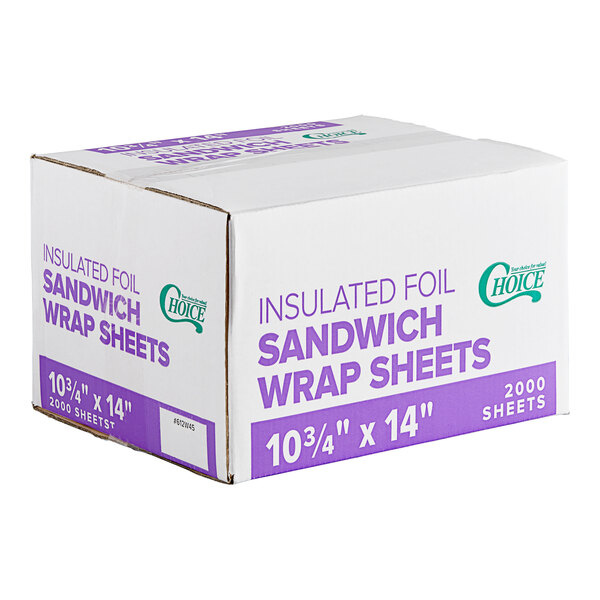 Insulated Foil Sandwich Wrap Sheets (500/Pack)