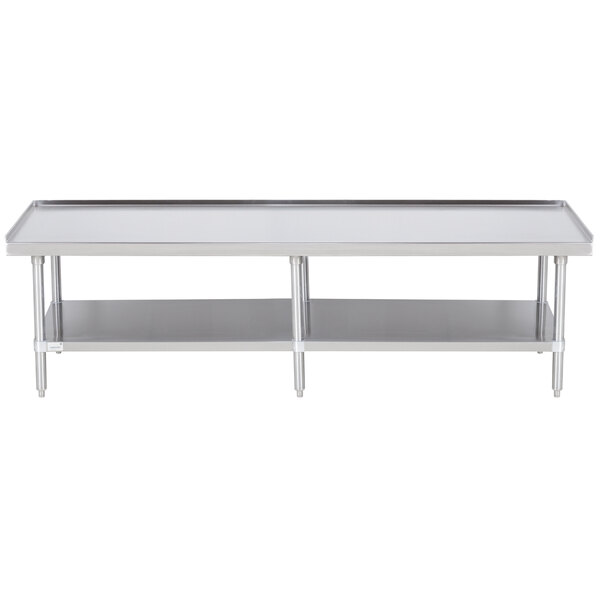 Advance Tabco ES-247 24" x 84" Stainless Steel Equipment Stand with Stainless Steel Undershelf