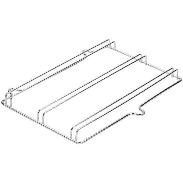 A metal rack with four sections for an Avantco countertop convection oven.