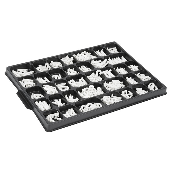 Aarco HF1.0 1" Helvetica Universal Single Tab Letter and Number Set