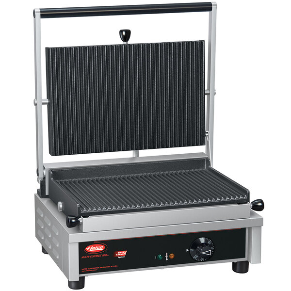 Hatco MCG14G Multi Contact Panini Sandwich Grill with Grooved Cast Iron