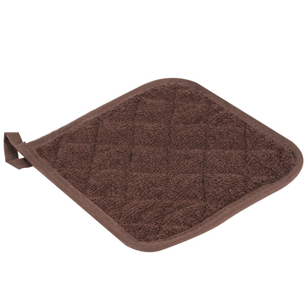 San Jamar Heavy Duty Terry Cloth Pot Holders, 8x8 Inches, Pack Of 12 - Heat Resistant Up To 500°F