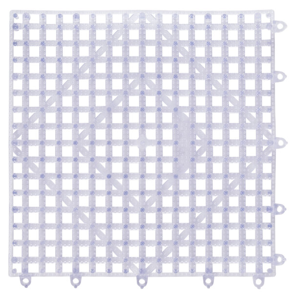 A clear plastic grid with holes.