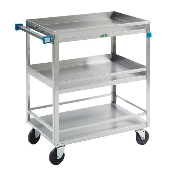 Stainless Steel Cart W/One Handle 3 Shelf Restaurant Bus Up-To-Date Styling 