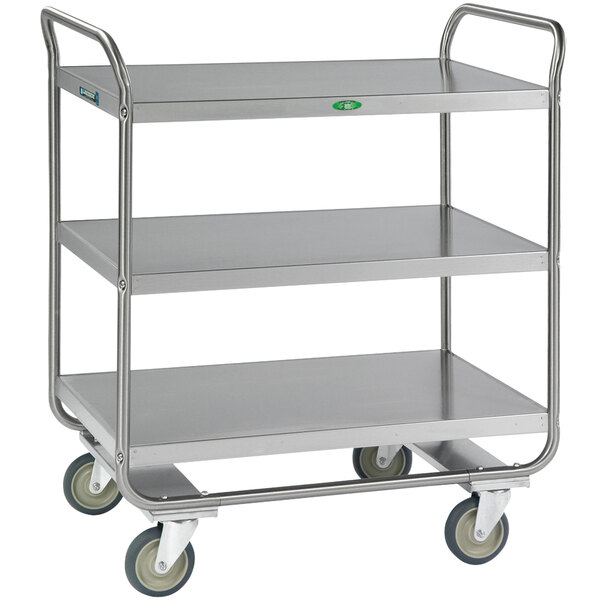 Lakeside 244 Stainless Steel Three Shelf Tubular Utility Cart 36" x