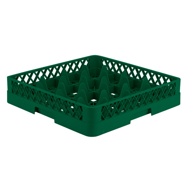 Vollrath TR8 Traex® Full-Size Green 16-Compartment 3 1/4" Glass Rack