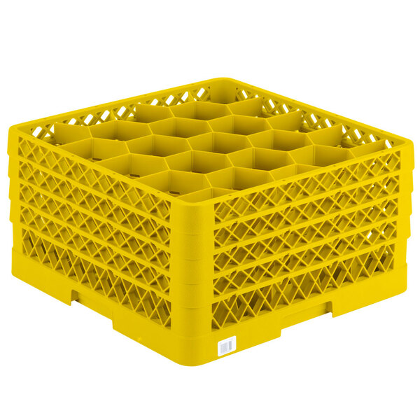Vollrath TR11GGGG Traex® Rack Max Full-Size Yellow 20-Compartment 9 7/16" Glass Rack