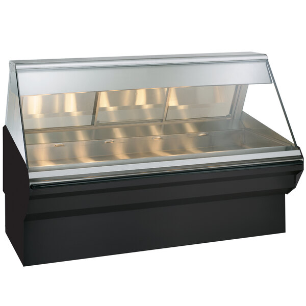 Alto-Shaam EC2SYS-72/P S/S Stainless Steel Heated Display Case with Angled Glass and Base - Self Service 72"