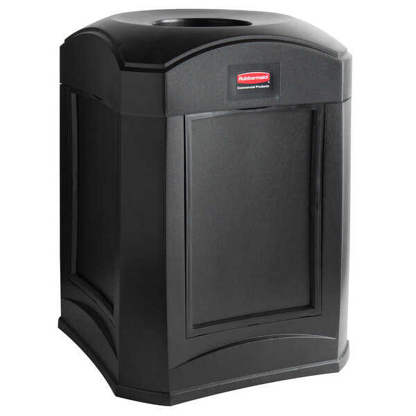 Rubbermaid FGSO820PLBK 9 Gallon European Black with Chrome Accents